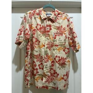 Columbia Men's MEDIUM Button Down Hawaiian Shirt Cotton Vacation